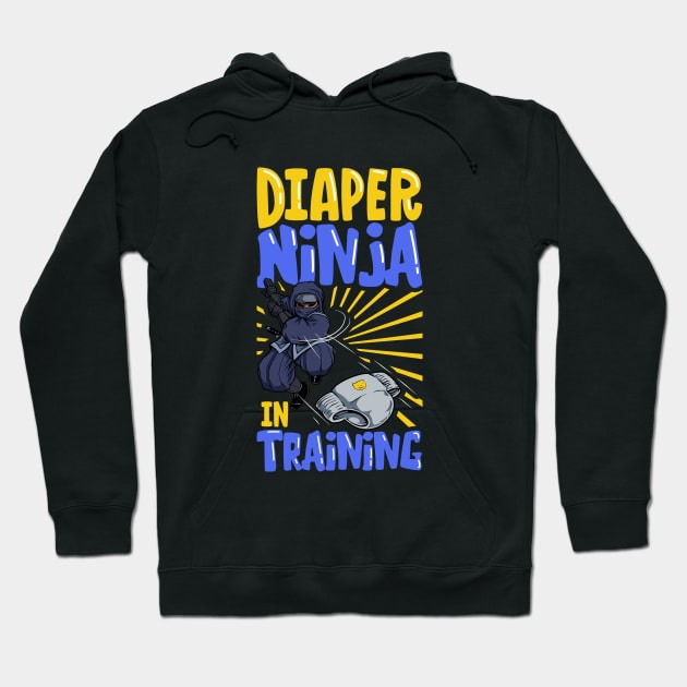 Diaper Ninja - diaper changer Hoodie by Modern Medieval Design